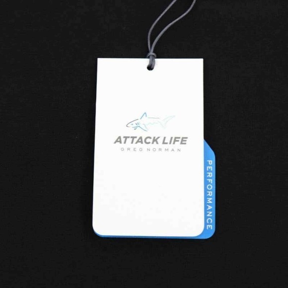 Greg Norman Attack Life  Mens Polo Table Shirt Black RapiDry Long Sleeve S New - Picture 11 of 12